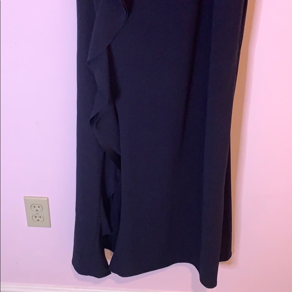 Calvin Klein Navy one shoulder gown Size 14 - Picture 4 of 7
